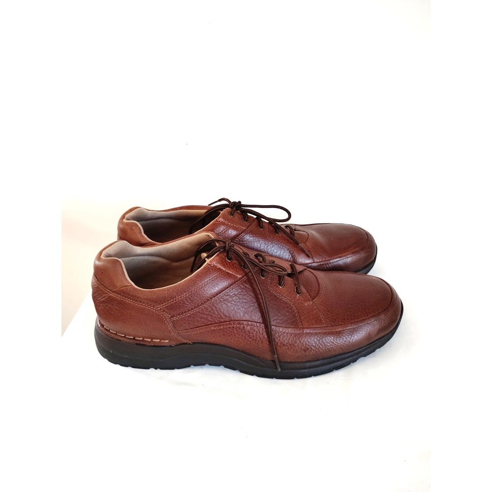 Rockport Edge Hill 2 Men 13 Brown Leather Walking Shoes Lace Up Old Money Comfy